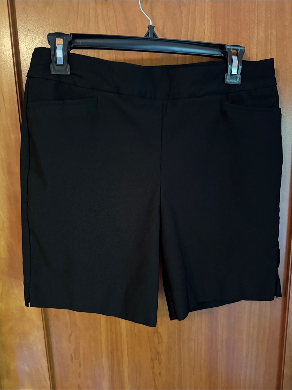 Black Pull-On  Bridgitte Bermuda Shorts for Women